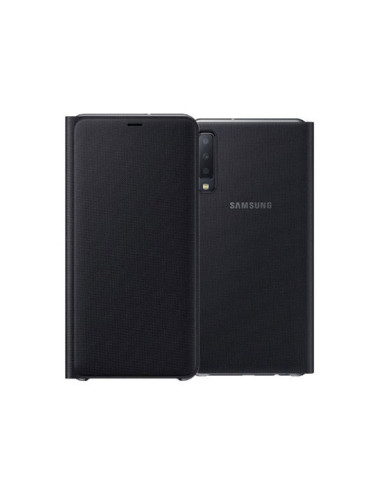 Etui Wallet Cover pour Samsung Galaxy A7 (2018) - Noir