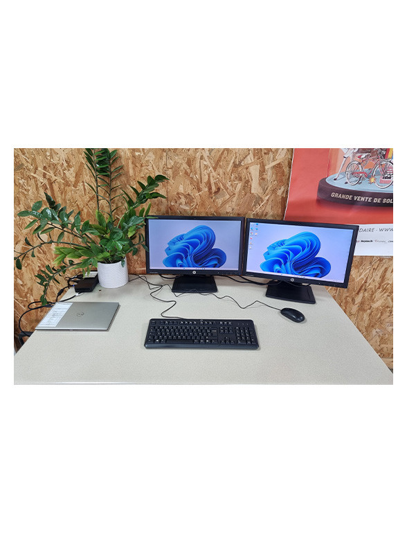 Pack PC portable Dell XPS 9370 + 2 écrans HP 2206xc + Station d'accueil