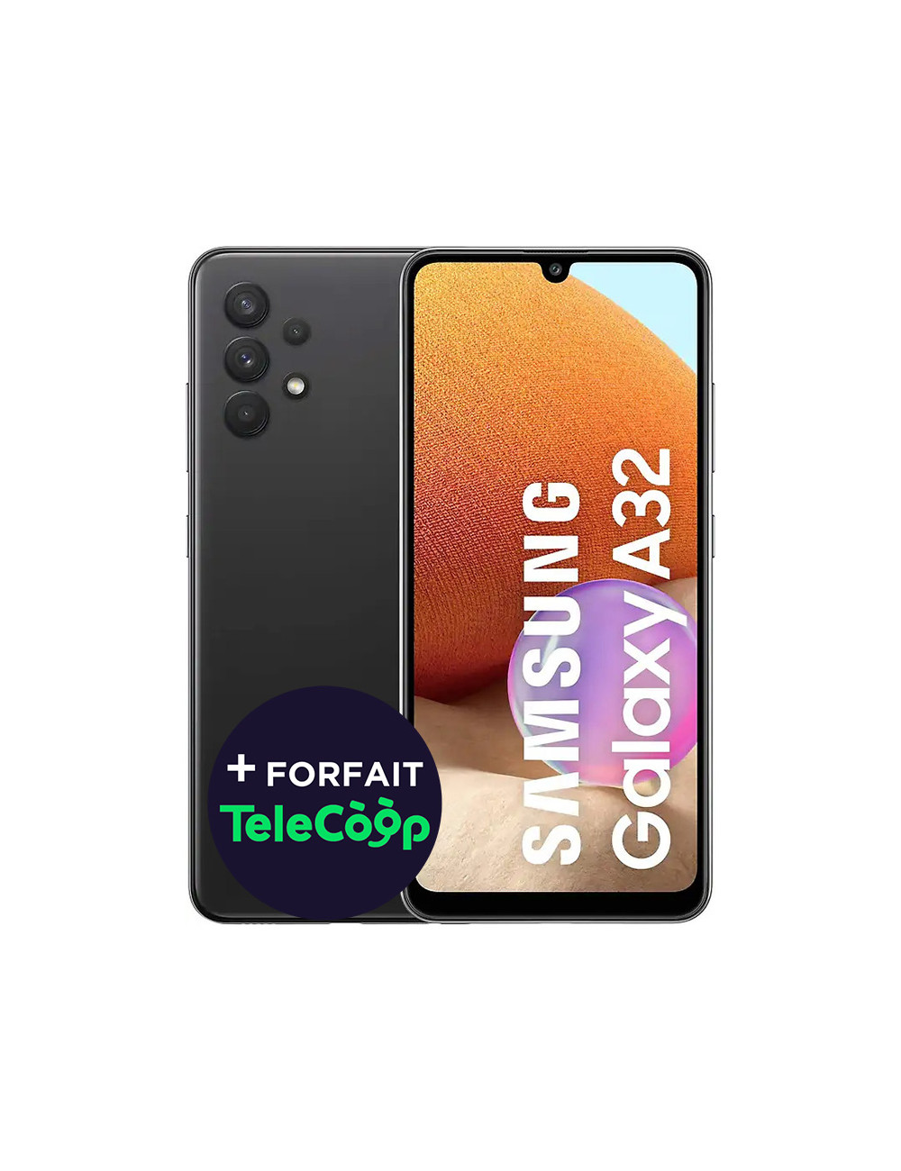 Samsung Galaxy A32 4G + Film Hydrogel + Forfait Telecoop + SIM