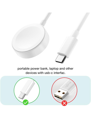 Chargeur Magnétique pour Apple Watch USB-C