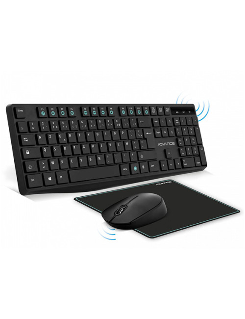 Pack Clavier souris sans fil + Tapis - Elite Combo Advance